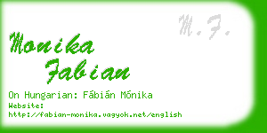 monika fabian business card