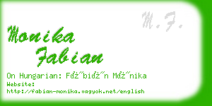 monika fabian business card